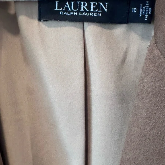 Ralph Lauren Suede Brown Womens Blazer - Picture 5 of 6